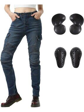 Women's Motorcycle Riding Pants with CE Level 2 Armor, Waterproof & Breathable